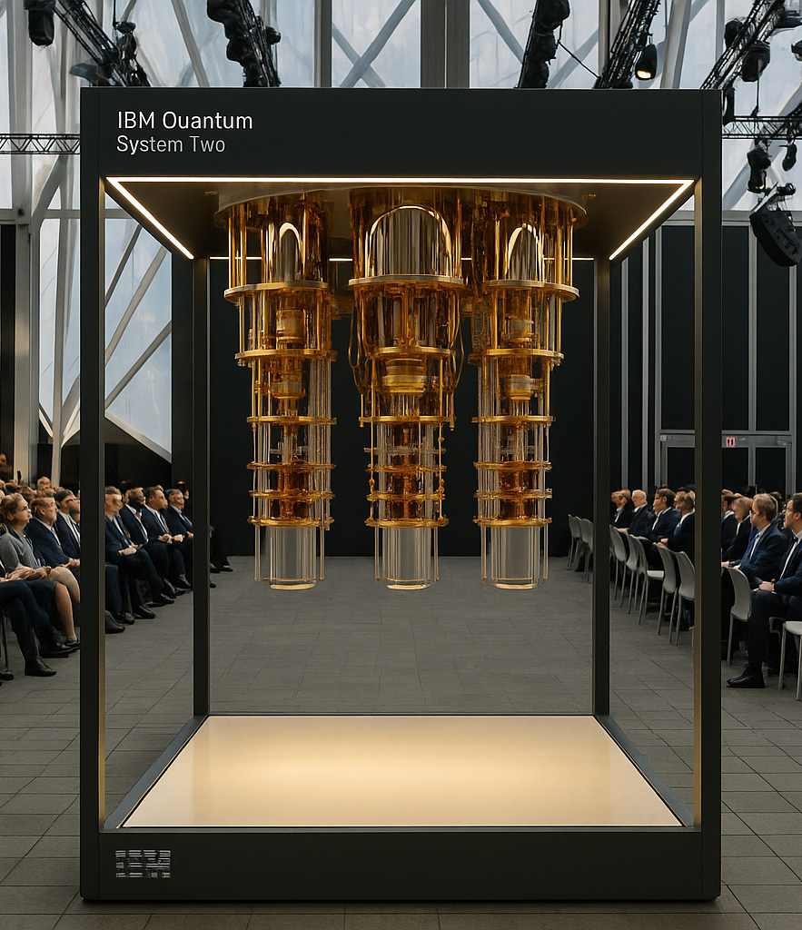 Ilustración conceptual del IBM Quantum System Two