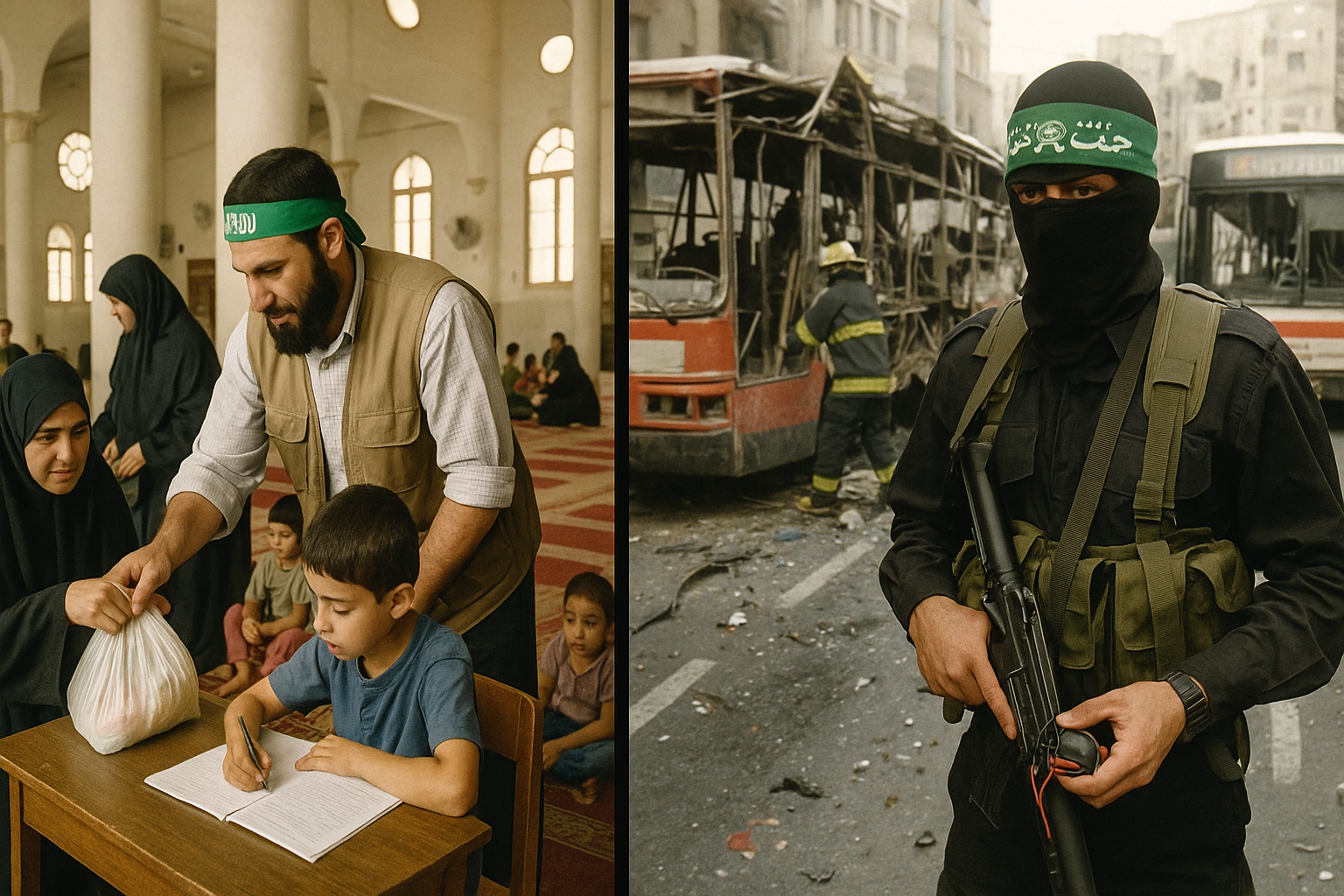 Mezquitas y centros sociales de Hamás en Gaza durante sus primeros años