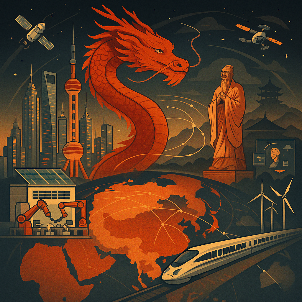 Representación del ascenso de China como potencia mundial