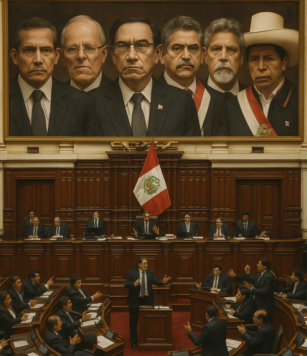 Representación del colapso político en Perú