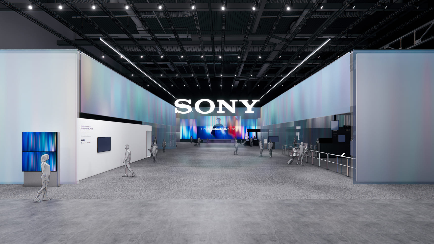 Stand de Sony en el CES 2025 mostrando su nueva tecnología inmersiva